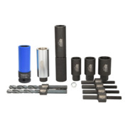 KS Tools 1/2" Felgenschloss-Ausbohr-Satz für Schlösser mit rotierenden Außenhüllen, 14-tlg.-2