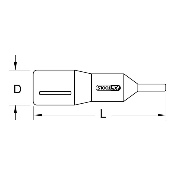 KS Tools 1/2" geïsoleerde bit inbus zeskant, 4mm, 118mm lang