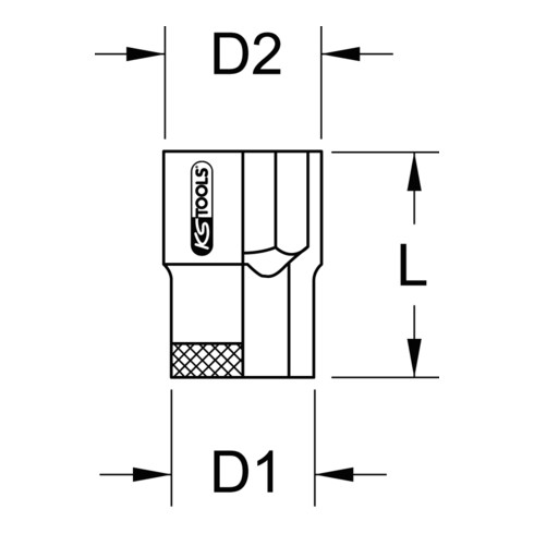 KS Tools 1/2" geïsoleerde inbus (inch)