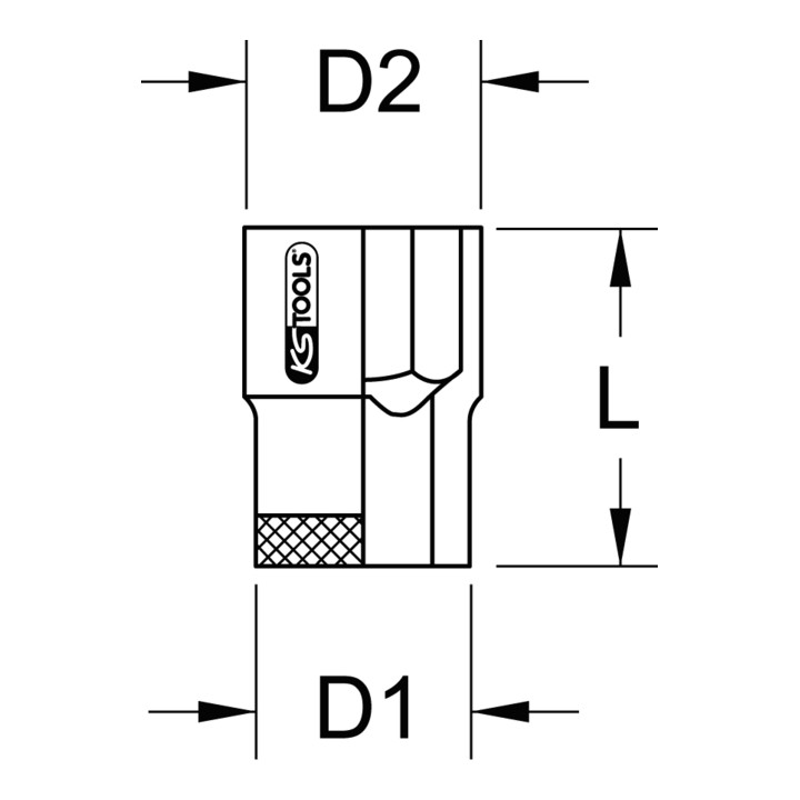 KS Tools 1/2" geïsoleerde bus, 13/16"