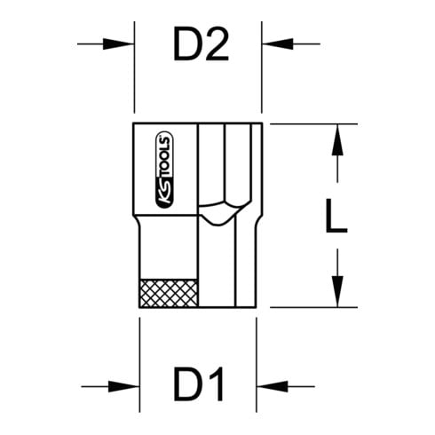 KS Tools 1/2" geïsoleerde inbus (inch)