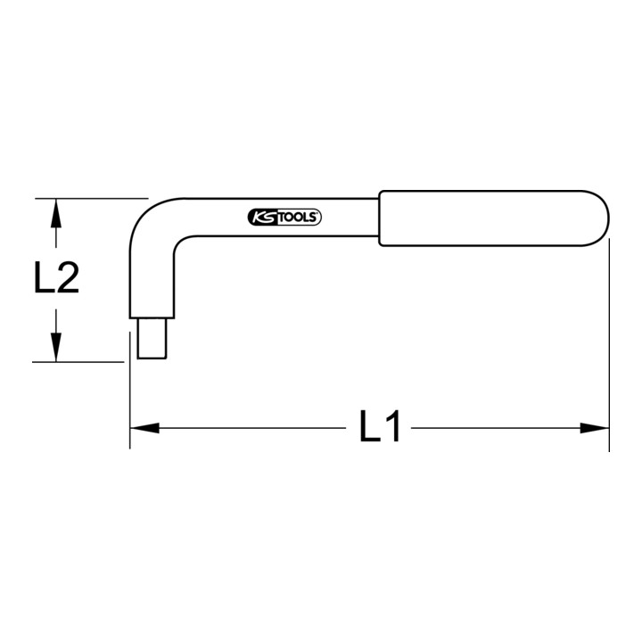 KS Tools 1/2" geïsoleerde haakse dopsleutel