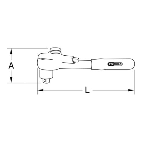 KS Tools 1/2" geïsoleerde omkeerbare ratel, 32 tand