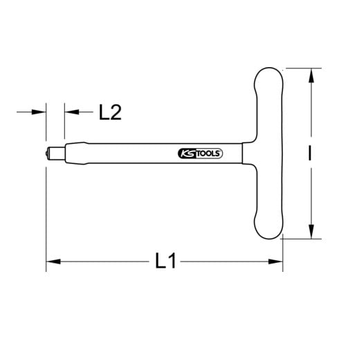 KS Tools 1/2" geïsoleerde T-greep dopsleutel, 200mm