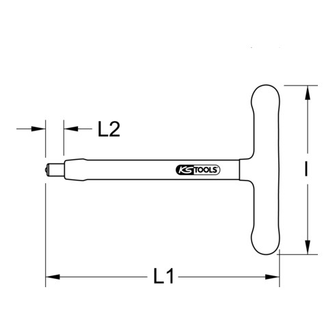 KS Tools 1/2" geïsoleerde T-greep dopsleutel