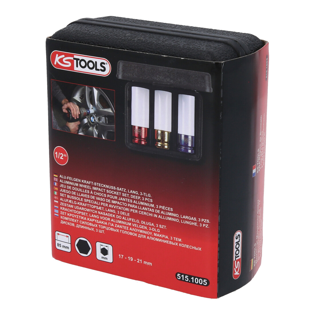 KS Tools 1/2" gelegerde velg dopsleutelset, 3-delig