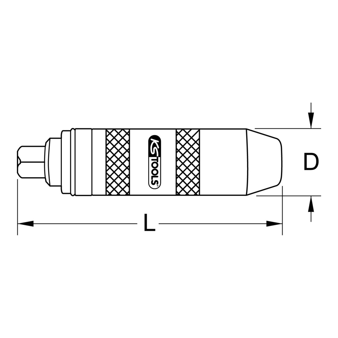 KS Tools 1/2" Hand-Schlagschraubendreher, 135mm