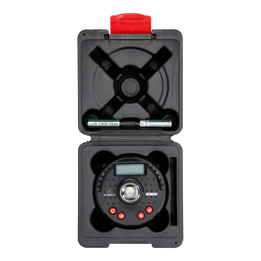 KS Tools 1/2 inch digitale koppelomvormer met gradenboog, 10-200 Nm