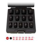 KS Tools 1/2" Jeu de douilles à chocs 12 pans, courtes, 13 pcs.-2
