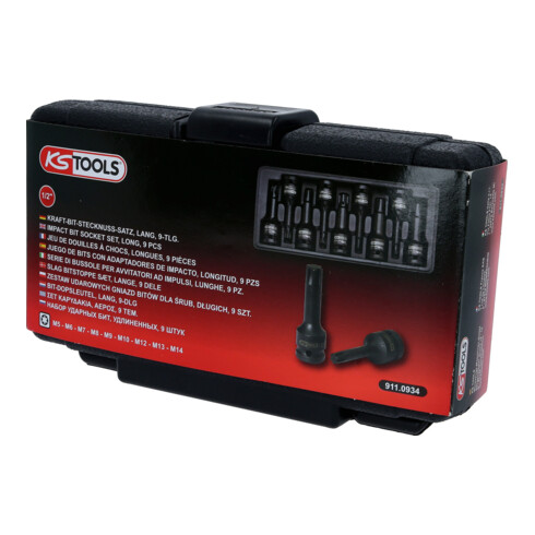 KS Tools 1/2" Jeu de douilles à chocs RIBE, 9 pcs.