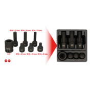 KS Tools 1/2" Jeu de douilles à chocs spéciales XZN, 7 pcs. M14-M18-2