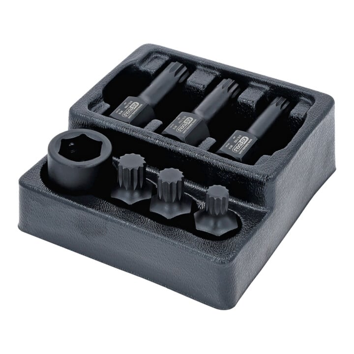 KS Tools 1/2" Jeu de douilles à chocs spéciales XZN, 7 pcs. M14-M18