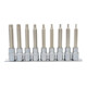 KS Tools 1/2" Jeu de douilles tournevis Torx percé CHROMEplus, longues, 9 pcs.TB20-TB60-1