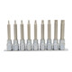 KS Tools 1/2" Jeu de douilles tournevis Torx percé CHROMEplus, longues, 9 pcs.TB20-TB60-3