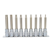 KS Tools 1/2" Jeu de douilles tournevis TX percé CHROMEplus, longues, 9 pcs.TB20-TB60