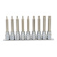 KS Tools 1/2" Jeu de douilles tournevis TX percé CHROMEplus, longues, 9 pcs.TB20-TB60-3