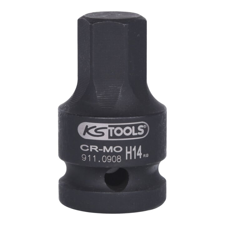 KS Tools 1/2" krachtdop bit, kort, 14 mm