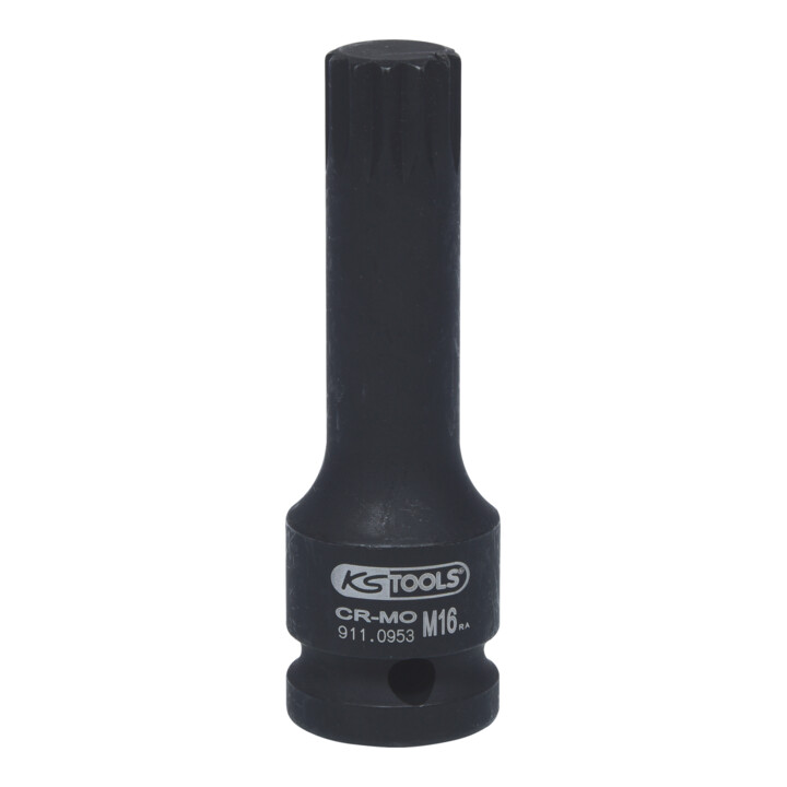 KS Tools 1/2" krachtdop bit meertands, lang, M16