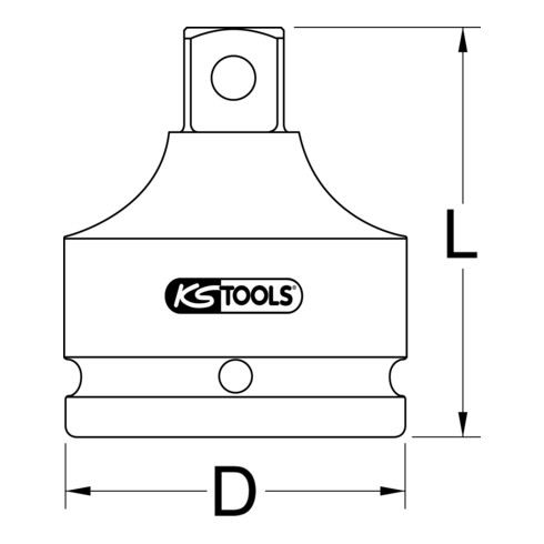 KS Tools 1/2" Kraft-Bit-Stecknuss Innensechskant, kurz, 5/8"