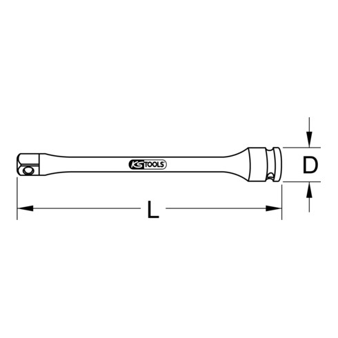 KS Tools 1/2" Kraft-Torsions-Verlängerung, 120Nm