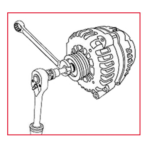 KS Tools 1/2" Lichtmaschinen-Kombischlüssel Innensechskant