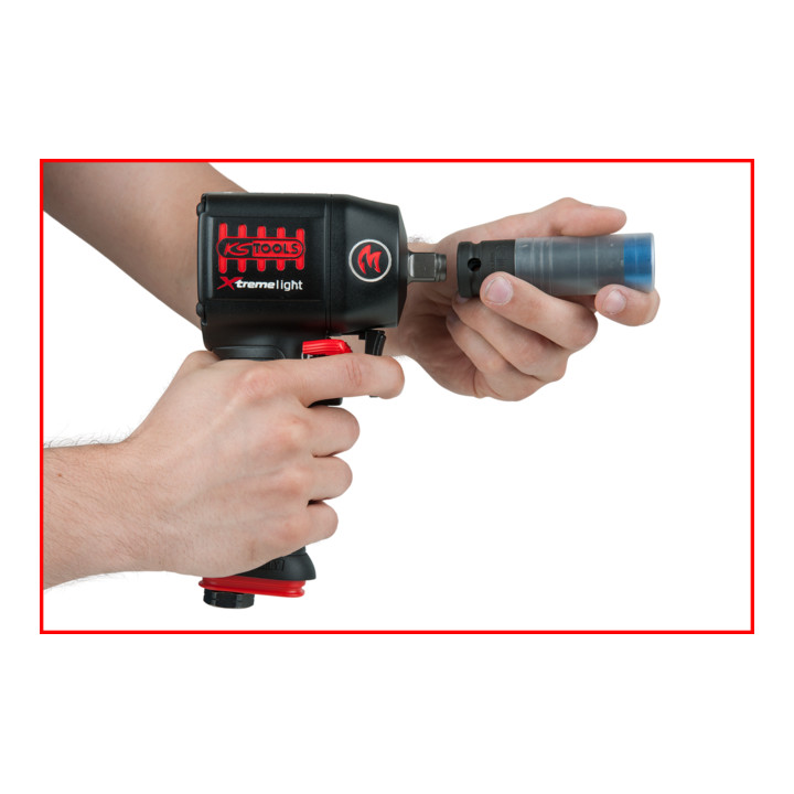 KS Tools 1/2" miniMONSTER Xtremelight pneumatische slagmoersleutel met groot vermogen 1.390 Nm