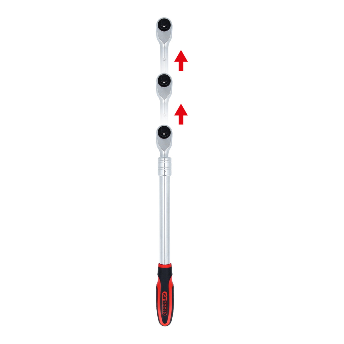 KS Tools 1/2" Monster Omschakelbare ratel met telescooparm, 100 tanden