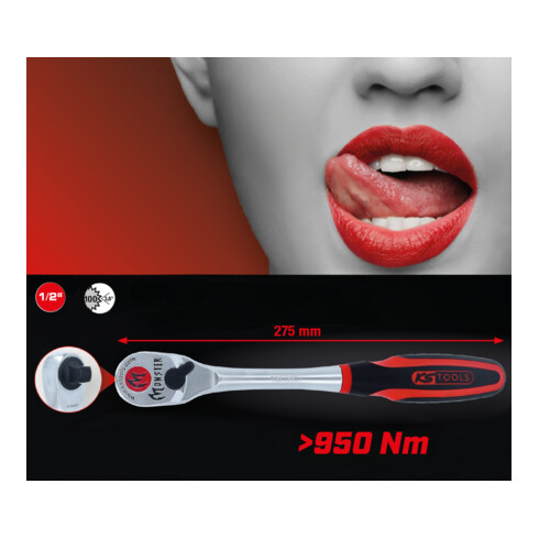 KS Tools 1/2" Monster Umschaltknarre, 100 Zahn