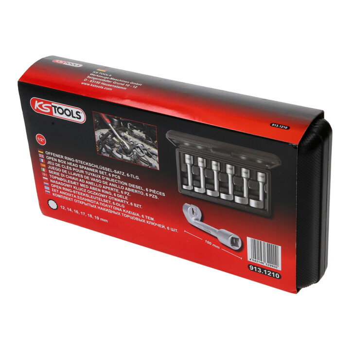 KS Tools 1/2" Offener Ring-Steckschlüssel-Satz, 6-tlg.
