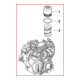 KS Tools 1/2" oliefiltersleutel voor olieverversing DSG versnellingsbak voor common rail motoren, kort, 24mm