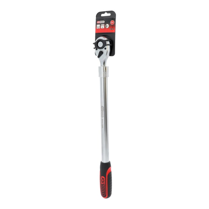 KS Tools 1/2" omschakelbare telescoopratel, extra lang, 72-tanden