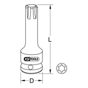 KS Tools 1/2" power bit bus voor RIBE schroeven, XL, M9/M10-4