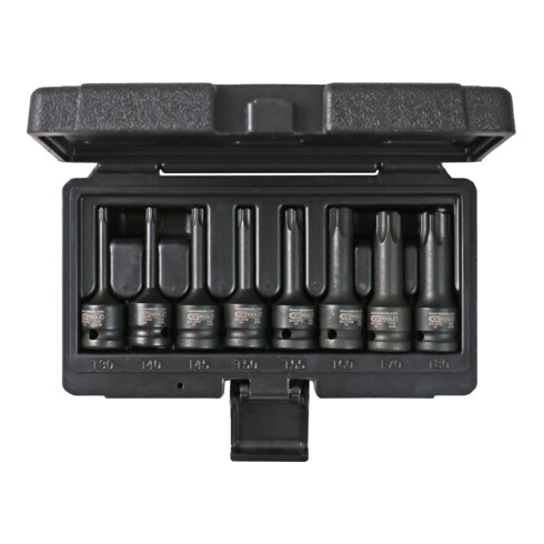 KS Tools 1/2" Power bit socket set TX, 8 pièces, T30-T80 version longue