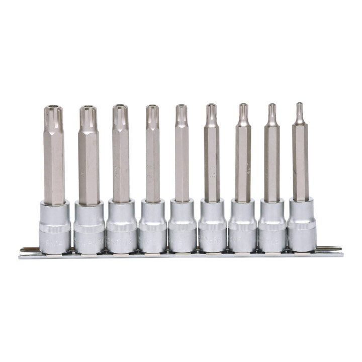 KS Tools 1/2" RIBE bit dopsleutelset, lang, 9-delig
