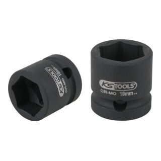 KS Tools 1/2" Sechskant-Kraft-Stecknuss, extra kurz, 19,0 mm