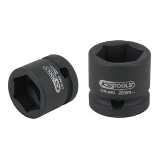 KS Tools 1/2" Sechskant-Kraft-Stecknuss, extra kurz, 20,0 mm
