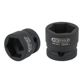 KS Tools 1/2" Sechskant-Kraft-Stecknuss, extra kurz, 22,0 mm