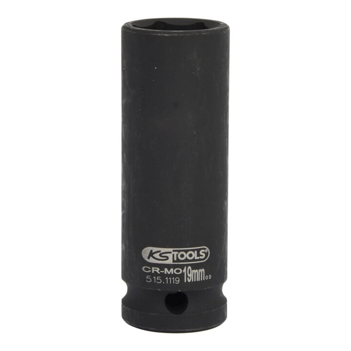 KS Tools 1/2" Sechskant-Kraft-Stecknuss, lang, 19mm