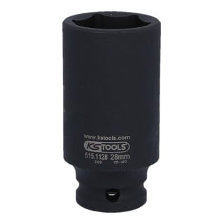 KS Tools 1/2" Sechskant-Kraft-Stecknuss, lang, 28mm