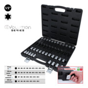 KS Tools 1/2" Set RIBE® bit-doppen, 32-dlg, kort, lang en extra lang-2