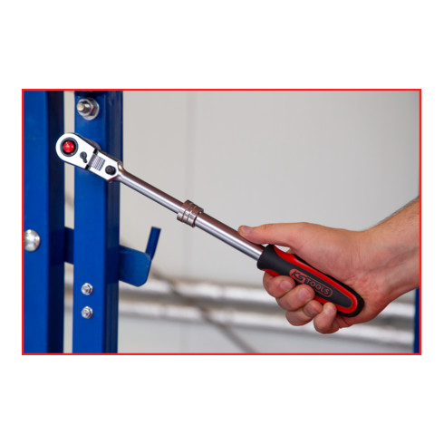 KS Tools 1/2" Slimpower telescopische scharnier omkeerbare ratel, 72 tand