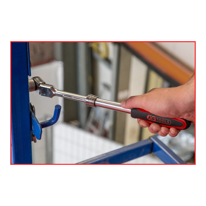 KS Tools 1/2" SlimPOWER Teleskop-Gelenk-Umschaltknarre, 72 Zahn