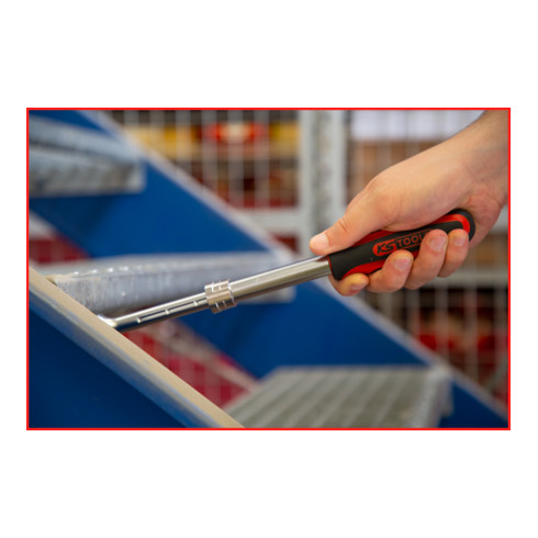 KS Tools 1/2" SlimPOWER Teleskop-Gelenk-Umschaltknarre, 72 Zahn