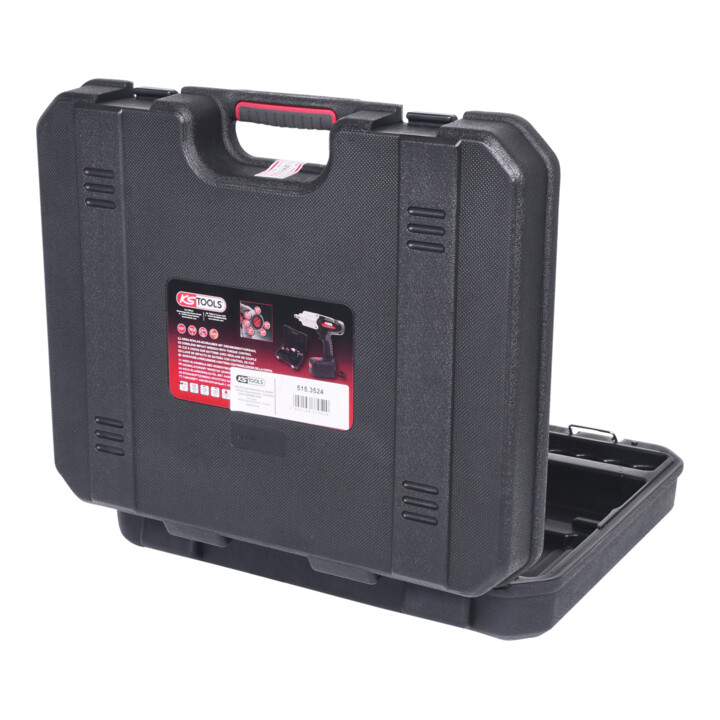 KS Tools 1/2" snoerloze slagmoersleutel, voorkeuze draaimoment, 1.800 omw/min, zonder accu, lader
