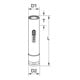 KS Tools 1/2" speciale aluminium rand contactdoos, XL, 17mm