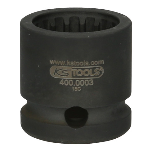 KS Tools 1/2" speciale mof met speciaal profiel, gefosfateerd, 30 mm