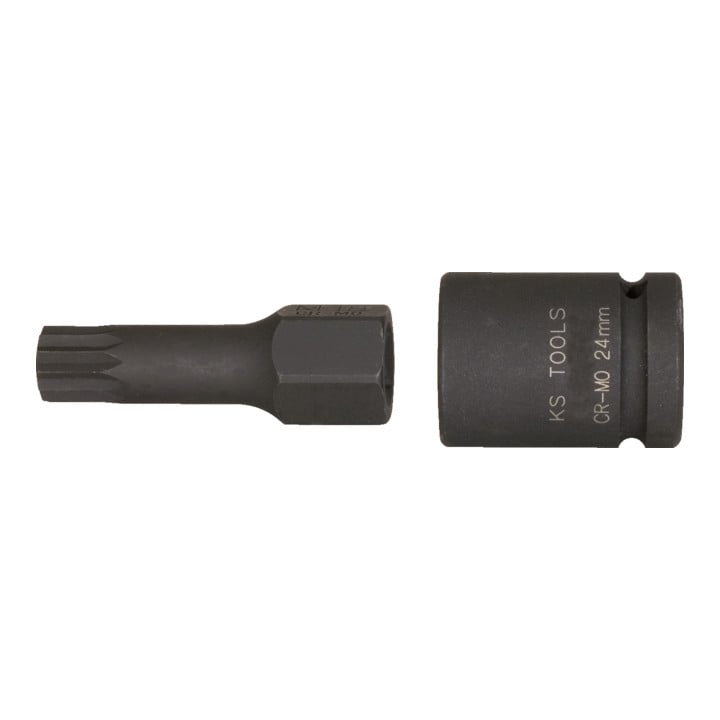 KS Tools 1/2" speciale power bit dopsleutelset meertandss, 7 dlg. M14-M18