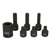 KS Tools 1/2" Spezial-Kraft-Bit-Stecknuss-Satz Vielzahn, 7-tlg. M14-M18-1