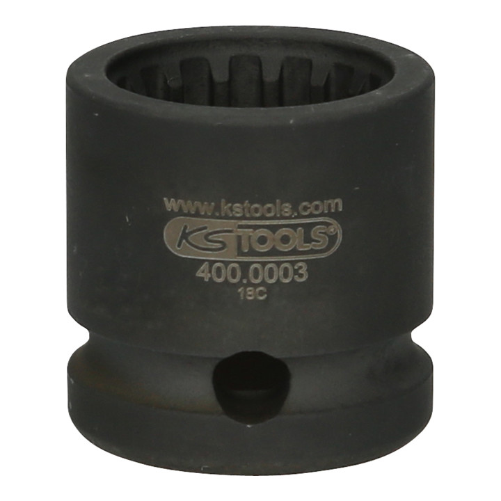 KS Tools 1/2" Spezial Stecknuss mit Sonderprofil, phosphatiert, 30 mm