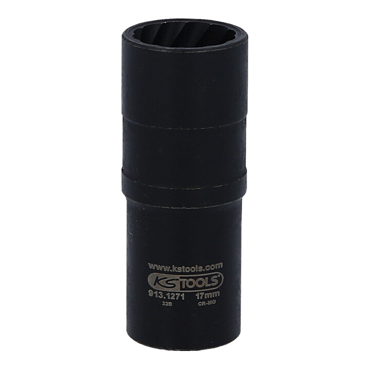 KS Tools 1/2" spiraal uitdraaiende bus, 17mm